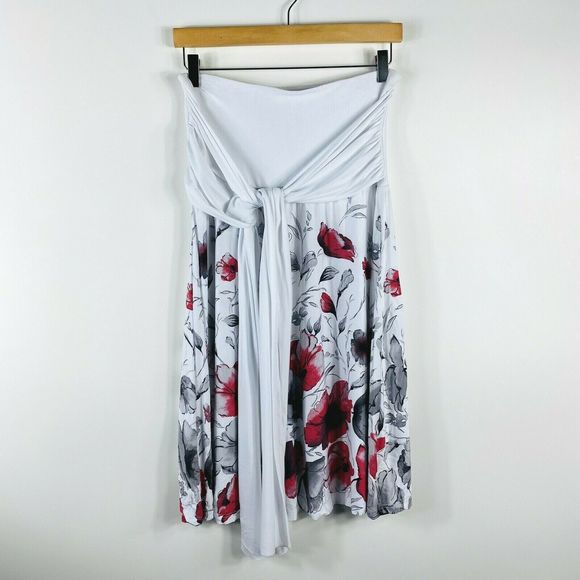 lascana Dresses & Skirts - Lascana For Venus Floral Side Tie Skirt White